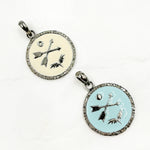 Load image into Gallery viewer, Sterling Silver Round Enamel Pendant