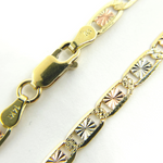 Load image into Gallery viewer, 14K Solid Gold Tri-Color Marina Bracelet
