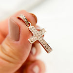 Load image into Gallery viewer, DP308. Diamond Sterling Silver Cross Pendant