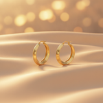 Load image into Gallery viewer, GER131. 14K Solid Gold Hollow Hoop Earrings