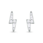 Load image into Gallery viewer, EFB54269. 14K Solid Gold Diamond Ray Studs
