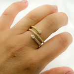 Load image into Gallery viewer, 14k Solid Yellow Gold Diamond Ring.