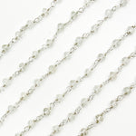 Load image into Gallery viewer, AQU32. Aquamarine Sterling Silver Wire Chain