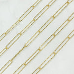 Load image into Gallery viewer, V2GP. Gold Plated 925 Sterling Silver Diamond Cut Paperclip Link Chain