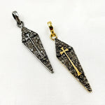 Load image into Gallery viewer, DP301. Diamond Sterling Silver Cross Pendant