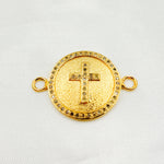 Load image into Gallery viewer, DC548. Diamond Sterling Silver Round Cross Connector