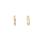 Load image into Gallery viewer, EHD57037Y. 14k Solid Gold Baguette Hoops