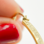 Load image into Gallery viewer, 14K Solid Gold Flat Round Hoop Earrings with Texture