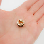 Load image into Gallery viewer, 14K Solid Gold Enamel and Diamonds Ring Charms