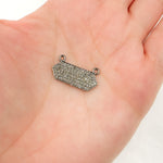 Load image into Gallery viewer, DC873. Diamond Sterling Silver Hexagon Pendant