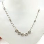 Load image into Gallery viewer, NK112603. 14K Solid White Gold Diamond Necklace