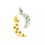 Load image into Gallery viewer, DC202. Diamond Sterling Silver Moon Pendant