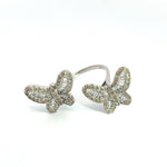 Load image into Gallery viewer, 14k Solid Gold Diamond Butterfly Ring