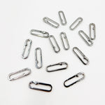 Load image into Gallery viewer, Black Rhodium Shiny Sterling Silver Oval Clasp