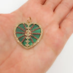 Load image into Gallery viewer, 14K Solid Gold Heart Pendant