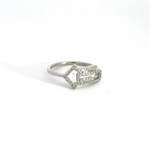 Load image into Gallery viewer, 14K Solid White Gold Arrow Ring.