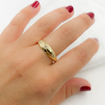 Load image into Gallery viewer, 14K Solid Yellow Gold Diamond Stars Ring.