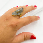Load image into Gallery viewer, DR13. Diamond Sterling Silver Statement Ring with Gemstone