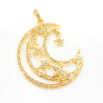 Load image into Gallery viewer, Silver Moon and Star Pendant