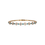Load image into Gallery viewer, BNL68567. 14K Solid Yellow Gold Diamond and Gemstone Bangle