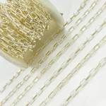 Load image into Gallery viewer, Two Tone Gold Plated and 925 Sterling Silver Paperclip Chain