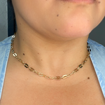 Load image into Gallery viewer, Gold Mirror Flat Octagon Link Chain