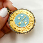 Load image into Gallery viewer, Buy Now Sterling Silver Round Arrow Enamel Pendants