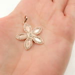 Load image into Gallery viewer, DP282. Diamond Sterling Silver Flower Pendant with Polki Diamond