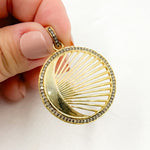 Load image into Gallery viewer, Silver Round Sun Pendant