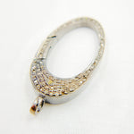 Load image into Gallery viewer, DC696. Diamond Sterling Silver Oval Lobster Clasp