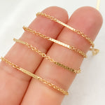 Load image into Gallery viewer, Gold-Filled Cable and Bars Chains