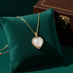 Load image into Gallery viewer, PHD38795PL. 14K Solid Gold Diamond and Gemstone Heart Necklace