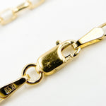 Load image into Gallery viewer, 100HVR5614000. 14K Solid Yellow Gold Diamond-Cut Oval Rolo Hollow Chain Necklace