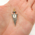 Load image into Gallery viewer, Silver Arrowhead Pendant with Polki Diamond