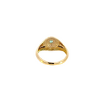 Load image into Gallery viewer, 14K Solid Gold Emerald Circle Ring