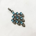 Load image into Gallery viewer, DSP066. Diamond Silver Gemstone Fancy Shape Pendant