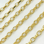 Load image into Gallery viewer, Gold Plated 925 Sterling Silver Flat Oval Link Chains