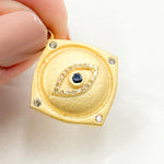Load image into Gallery viewer, DP1009. Diamond Sterling Silver Square Eye Pendant with Gemstone
