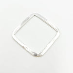 Load image into Gallery viewer, White Sterling Silver Brushed Square Connector