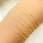 Load image into Gallery viewer, 14k Solid Yellow Gold Satellite Bead Chain