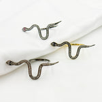Load image into Gallery viewer, DR015. Diamond Sterling Silver Snake Ring with Gemstone
