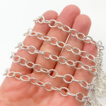 Load image into Gallery viewer, Silver Twisted Marquise Oval Link Chain