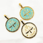 Load image into Gallery viewer, DP625A. Diamond Sterling Silver Libra Zodiac Enamel Pendant