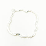 Load image into Gallery viewer, White Sterling Silver Hammered Flower Shape Connector