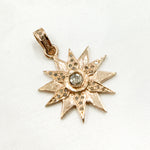 Load image into Gallery viewer, DP279. Diamond Silver Star Pendant with Polki Diamond