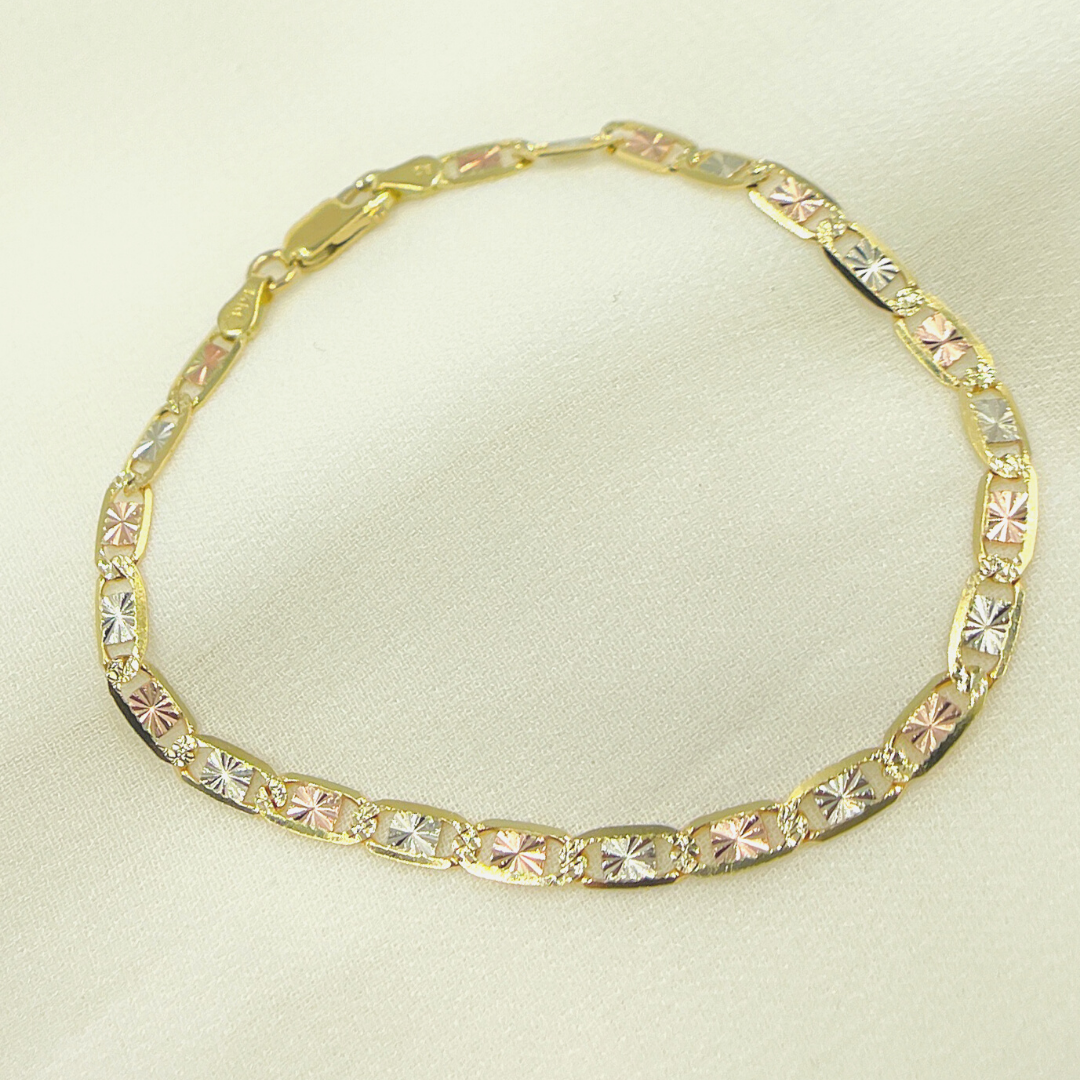 Gold Tri-Color Marina Bracelet