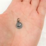 Load image into Gallery viewer, Diamond Sterling Silver Round Eye Enamel Charm