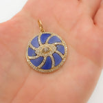 Load image into Gallery viewer, Shop Now Gold Round Evil Eye Pendants
