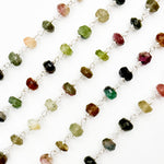 Load image into Gallery viewer, MTO21. Multi Tourmaline Sterling Silver Wire Chain