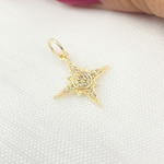 Load image into Gallery viewer, GDP461. 14k Solid Gold Diamond Star Charm